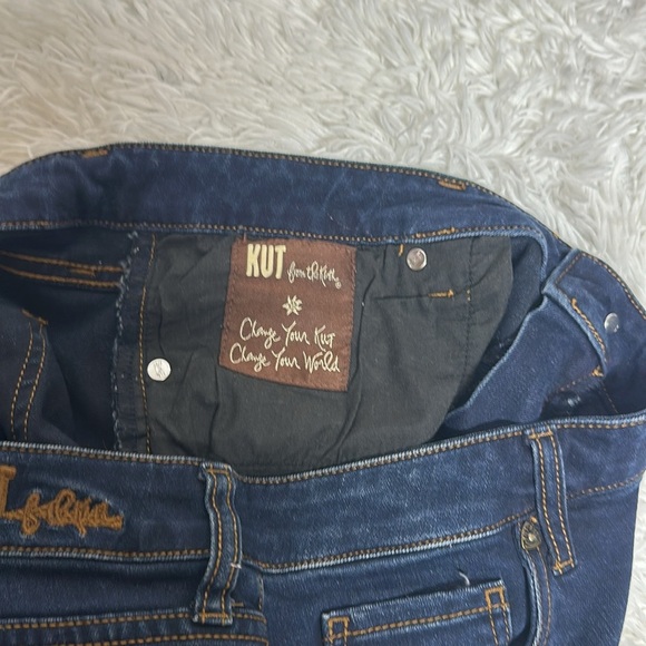 KUT From the Kloth Jeans Women 14 Mia Toothpick Skinny Mid Rise Dark Wash Blue - Picture 4 of 10